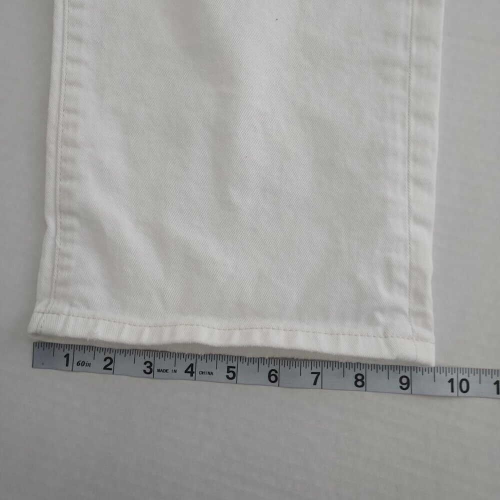 Pilcro Anthropologie Distressed White Slim Boyfriend Jeans Size 28P - Picture 5 of 13